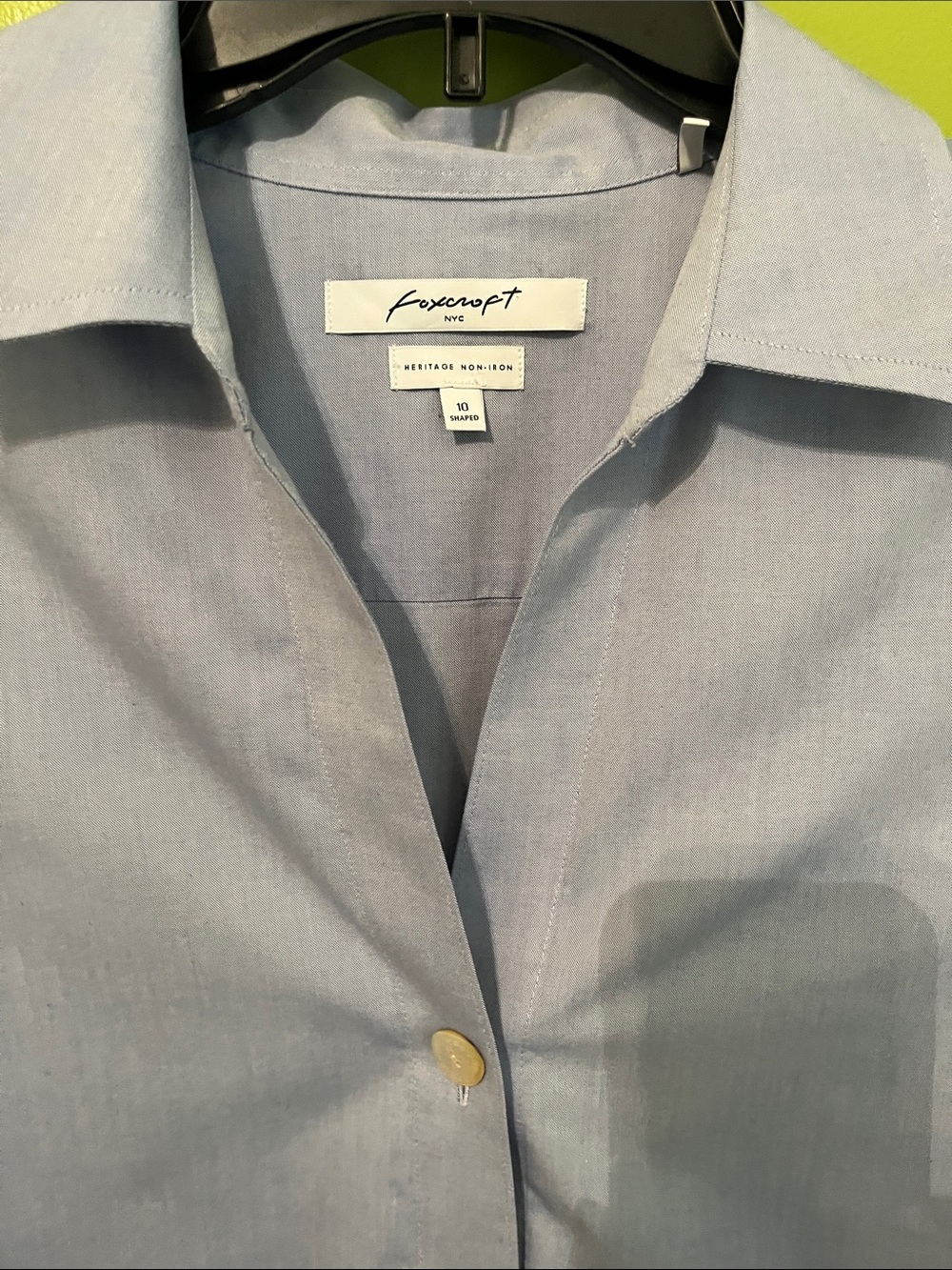 Foxcroft Heritage Non-Iron Fitted Shirt classic Blue - Picture 3 of 8